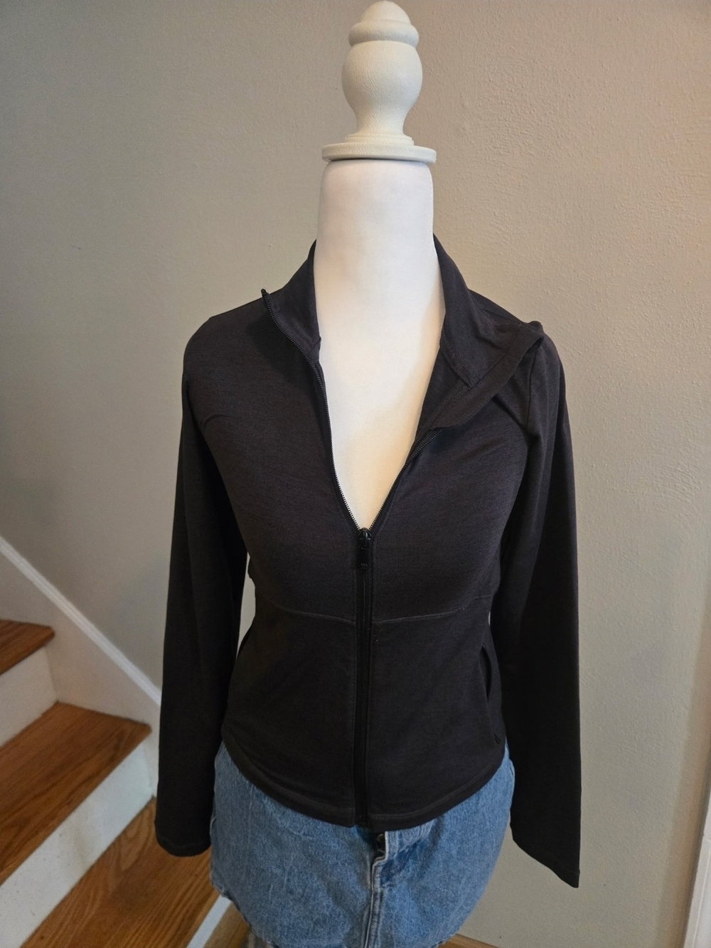 All in Motion Black Women's Full-Zip Athletic Jacket with Pockets Size XS